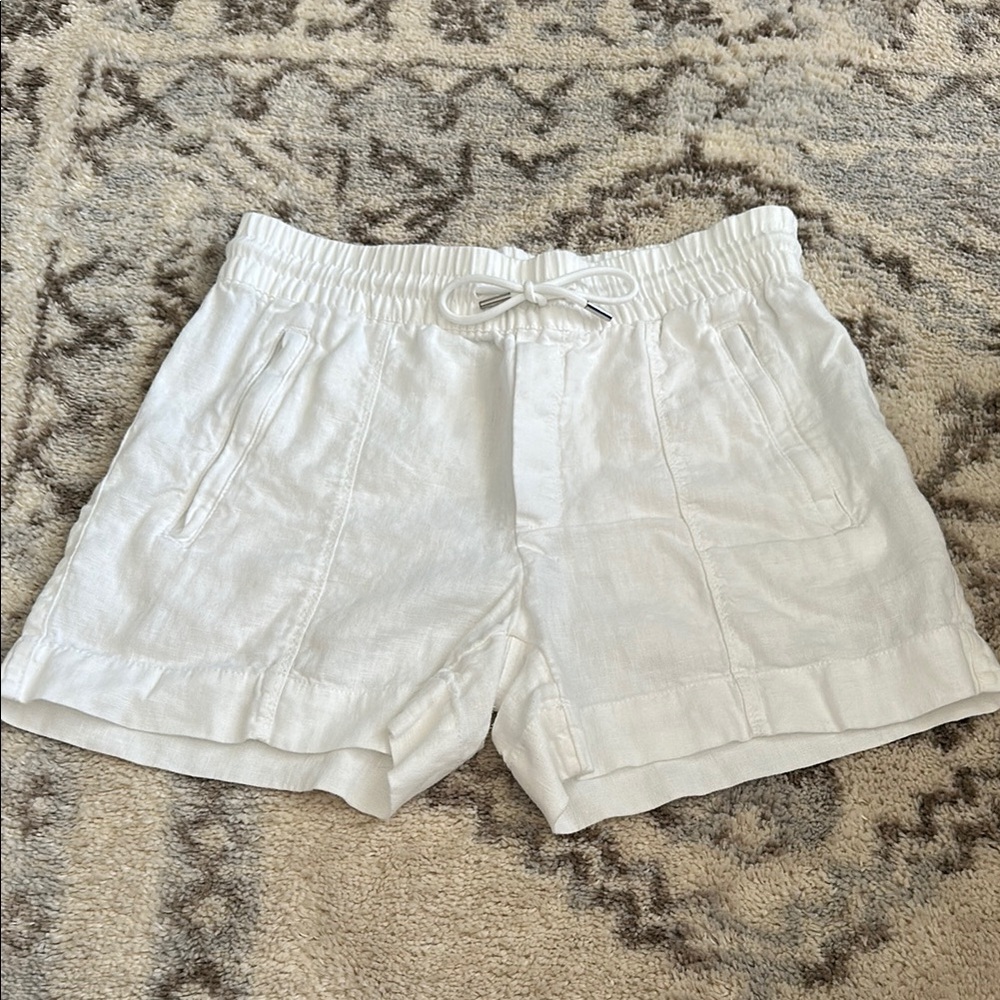 Athleta Cabo Linen Shorts White Size 0
